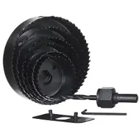 Trading CON-HSW-1808 Set di frese per legno con adattatore, 9 pezzi, 51-102 mm