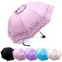 Merkloos Solidchoice - Parasole vintage con pizzo e ricami floreali