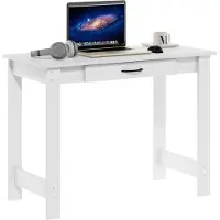 Dripio Scrivania con cassetto, bianca, 44,45 x 99,57 x 73,66 cm