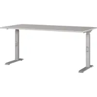 Dripio Scrivania regolabile in altezza, finitura cachemire/argento, dimensioni 160x91x80 cm