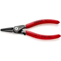 Knipex 48 31 J1 Pinza di precisione per anelli interni in fori forati con protezione antitrazione rivestita in plastica antiscivolo grigia atramentata 140 mm