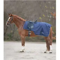 Waldhausen Coperta da equitazione con apertura per sella blu navy, WB, 140 cm