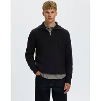 Selected Maglione A Mezza Cerniera Uomini Nero S
