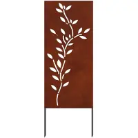 vidaXL Schermo da giardino in tela arrugginita 50 x 140 cm in acciaio resistente alle intemperie