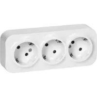 ORNO Presa tripla a parete Schuko ToDo 2P+Z IP20 bianco