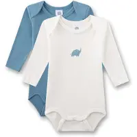 Sanetta Tutina / body per bambino blu / bianco