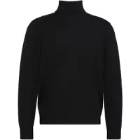 Calvin Klein Ls 100% Merino T-neck Black Taglia: XS | Dolcevita Outlet | Uomo | Nero