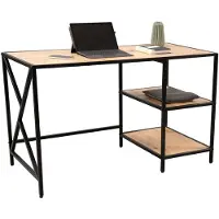 Dripio Scrivania Brisbane, legno di quercia effetto artigianale, 120x74x60 cm
