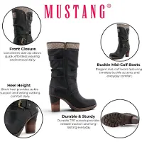 Mustang Stivale beige scuro / nero / argento