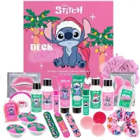 Mad Beauty Disney STITCH Calendario dell'Avvento con 24 Prodotti Cosmetici Calendario Wellness per Donne e Ragazze con Maschera Viso Body Lotion Elastico