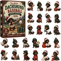 Generisch Bassotto Calendario dell'Avvento 2026 Baseball Cani Calendario dell'Avvento B