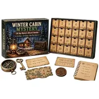 Generique Calendario dell'Avvento 24 Giorni Gioco Avventura Treno Enigma Famiglia Avventura Mistero Quotidiana A Taglia Unica