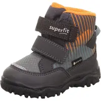 Superfit Boots da neve 'HUSKY' grigio scuro / arancione / nero
