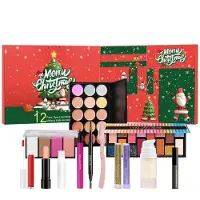 Generisch Calendario dell'Avvento Make-up 12 Pezzi Rossetti Festivi come Regali per Feste