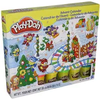 Play-Doh b21999 Pongo da Modellare Giocattolo Calendario dell'Avvento Natale Include 5 Vasetti Colorati