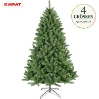 Floordirekt Albero di Natale artificiale Evergreen – Abete con aspetto di faggio, di colore verde, con supporto in metallo, altezza 150 cm