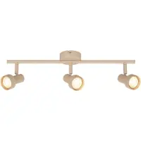 Briloner Faretto da soffitto Tapp, beige, lunghezza 48 cm, a 3 luci, metallo GU10