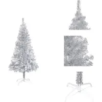 vidaXL Albero di Natale artificiale con supporto argento 120 cm PET - Alberi di Natale
