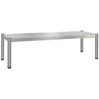 GOLDINOX Piastra di servizio in acciaio inossidabile, dimensioni 1600 x 350 mm - Altezza 400 mm, -