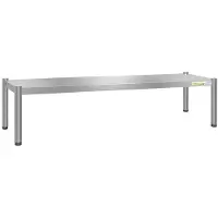 GOLDINOX Piastra di servizio in acciaio inossidabile, dimensioni 1800 x 350 mm, altezza 400 mm, -