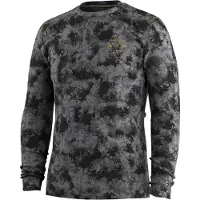 Smartwool - Maglia termica in lana merino - M Classic Thermal Merino Base Layer Crew Boxed Black Tie Dye/Honey Gold - Taglia 46-49 - Grigio
