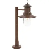 LINDBY Lampione Eloretta, ruggine, 60 cm, acciaio, IP44, E27