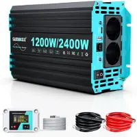 OEM Inverter sinusoidale Reiner da 1200 W, 12 V a 230 V, con telecomando LCD e porta USB-C