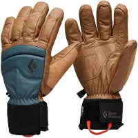Black Diamond - Guanti caldi e isolanti in PrimaLoft - Spark Gloves Rye Midnight Blue in Pelle - Taglia L - Marrone