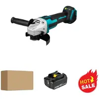 OEM Smerigliatrice angolare, motore brushless, velocità regolabile, 1 pezzo, modello DGA404, 1 batteria da 6Ah