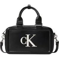Calvin Klein Monogram Bauletto Crossbody Bag Black/white Taglia: OS | Borse a mano Outlet | Donna | Nero