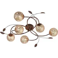 Paul Neuhaus Greta plafoniera, 65 cm, a 6 luci, metallo, G9