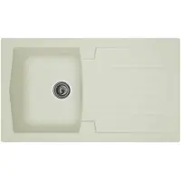 Big Buy Cooking STRADOUR Evier cucina a incasso 1 bac + 1 égouttoir Arena - Résine - 86 x 50 cm - Blanc