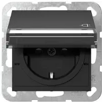 Gira Presa SCHUKO KD BSF + SP Sistema 55 Nero con codice 4557005