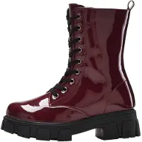 Bonprix Stivaletto stringato rosso rubino