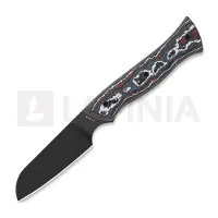 Kizer Cutlery Whip Tail 1131A1, Black CPM 10V, FatCarbon Nebula &amp; GID G10 coltello fisso, design di Jordan Scolman