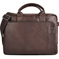 Strellson Hyde Park 1.0 Cartella Vera Pelle 39 cm Vano porta PC marrone