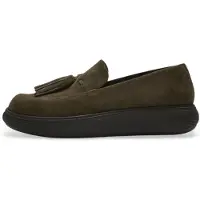FitFlop per donna. JHS-B77 Mocassini in camoscio Iq-Comff verde oliva (41), Pelle, Basso, 1 a 3 cm, Nessuno, Casual