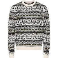 Only & Sons Pullover 'ONSX-MAS 2' oliva / nero / bianco lana