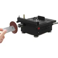 OEM Mini sega da banco, realizzata in acciaio laminato a freddo, dimensioni 18 x 16 x 11 cm, peso 2,85 kg, 7 livelli di velocità, 100W