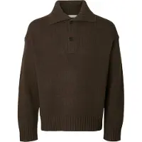 Selected Camicia Polo In Maglia Uomini Marrone L