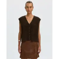 Selected Gilet A Maglia Donne Marrone S
