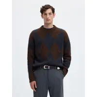 Selected Maglione Girocollo Uomini Marrone XXL
