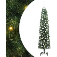 vidaXL Albero di Natale artificiale con 300 LED con supporto verde 180 cm