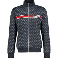GUESS Giacca di felpa sportiva 'Korbin' rosso / nero / bianco