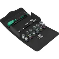 Wera 8100 SA 13 Zyklop Comfort Set di chiavi a cricchetto con leva di commutazione, attacco 1/4" metrico