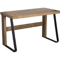 Dripio Scrivania in metallo/MDF, finitura naturale e nera, dimensioni 120x60x75 cm