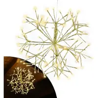 Gartenpirat Decorazione natalizia stella d'oro 35cm 1 pezzo con 120 LED bianco caldo funzione timer Stella di Natale LED