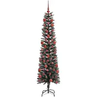 vidaXL Albero di Natale artificiale con 300 LED con supporto verde 180 cm