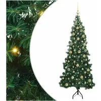 vidaXL Albero di Natale artificiale quadrato verde 180 cm in PVC e metallo