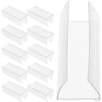 Merkloos Scaffali modulari - Portainsegne - Resistenti - Trasparenti - Etichette per prezzi - Adatti per supermercati - Confezione da 30 pezzi